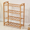 4 Tier Bamboo Shoe Footwear Rack Stand Shelf Organiser Wooden Storage Shelves