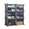 Mondeer 12 Cube DIY Plastic Shoe Storage Boxes Cabinet Cupboard Organizer Shelf