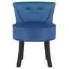 Velvet/Linen Dressing Table Stool Vanity Chair Bedroom Makeup Stool Seat Back