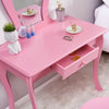 Girls Dressing Table w/ Mirror Stool Drawer Little Vanity Table Set Children UK