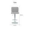 2X Fabric Comfortable Breakfast Bar Stools Swivel Kitchen Cuban Chrome Gas Lift