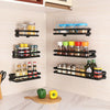 Kitchen Herb Spice Jar Holder Rack Wall Mounted 20-50cm Metal Storage Organizer