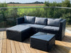 Victoria Rattan Garden Furniture Corner Sofa Lounge Set In/Outdoor Extra Wide