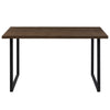 Wood Dining Table U-shaped Metal Leg Rectangle Table Desk Home Kitchen Furniture