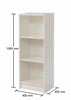 White Bookcase 3 Tier Narrow Shelving Storage Unit Living Room Bedroom