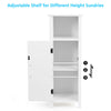 Wooden Bathroom Cabinet Freestanding Cupboard Storage W/ Door & Adjustable Shelf