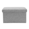 40cm Folding Ottoman Storage Box with Lid Pouffe Footstool Toy Container Bench