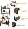 Industrial Ladder Shelves Wall Leaning Shelf Rack 4 Tier Storage Shelving Unit