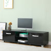 TV Unit TV Stand Cabinet with LED Lights & High Gloss Doors White/Black