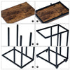 Industrial Sofa Table End Table C-Shape Side Table Coffee Laptop Table Rustic