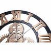 Wall-Clock Gear Horologe Numeral Wooden Living-Room Retro Vintage European-Style