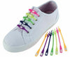 Set Of 12 Kids Rainbow No Tie Laces Silicone Elastic Shoelaces for Trainers