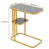 Modern C Shaped Sofa Side Table Snack Coffee End Table for Living Room Bedroom