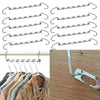 METAL MAGIC CLOTHES CLOSET HANGERS COAT CLOTHING ORGANISER SPACE SAVER HOOKS