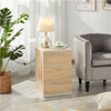 3 Drawer Bedside Table Wood Nightstand Storage Chest of Drawer Bedroom Furniture
