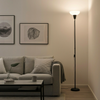 Tall Floor Uplighter Lamp Uplighter, Black/White, Height:180 cm