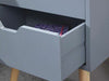 DARK GREY 2X BEDSIDE TABLE CHEST OF DRAWERS CABINET NIGHTSTAND BEDROOM FURNITURE