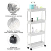 2/3/4 Tier Slim Slide Out Kitchen Trolley Rack Holder Storage Shelf on Wheels UK