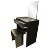 Dressing Table Black with Stool and Mirror Bedroom Vanity Make Up Set