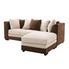 3 Seater Chenille Fabric Sofa Armchair Couch with Footstool Option Living Room
