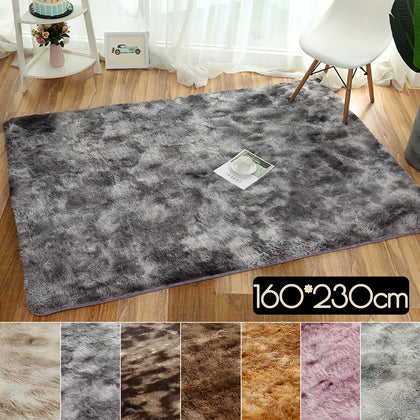 160x230cm Fluffy Tie Dyed New Carpet Rug Soft Shaggy Floor Area Mat Roo
