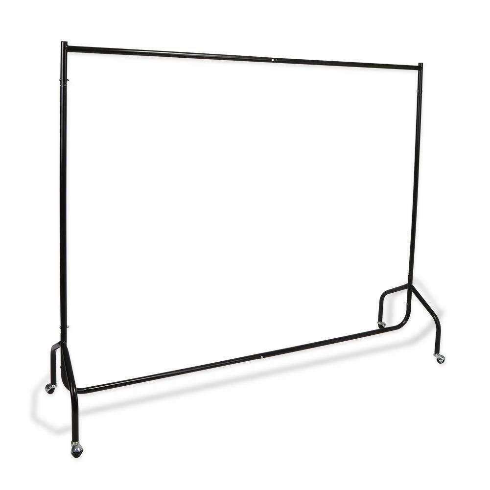 6 ft Rolling Clothes Rail Rack Garment Dress Hanging Stand Storage Hanger Shelf