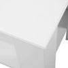 White Wooden Coffee Table Sofa Side Table w/ Lift Up Top Storage Area & Shelf