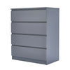 Grey Chest of Drawers Bedside Table Cabinet 4 Drawer Bedroom Storage Furniture