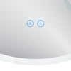 Round LED Bathroom Mirror Demister Pad Touch Sensor Magnifying With Plug 600mm