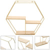 Hexagon Metal Wire Wall Shelf Loft Dorm Decor Storage Floating Shelf Display NEW