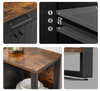 Industrial Storage Sideboard Rustic Metal Console Table Vintage Cabinet Unit