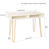 Computer Desk Study Table PC Laptop Workstation Dressing Table Marble Home UK