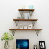 2Pcs Durable Hairpin Industrial Wall Shelf Support Bracket Metal Prism Mount UK