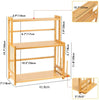 3 Tier Free Standing Spice Rack Kitchen Storage Bamboo Jar Seasoning Stand UK