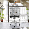 139cm Large Rolling Parrot Cage Open Playtop Bird Cage for Small Bird Parakeet