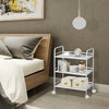 3/4 Tier Slim Kitchen Food Storage Trolley Cart Rack Tray Shelf Rolling Wheel