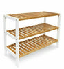 LYNEN 2/3 TIER WOOD NATURAL BAMBOO SHOE RACK ORGANISER STAND STORAGE SHELF UNIT