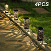 Solar 4 pcsPowered Garden Post Lights Waterproof LED Outdoor Patio Yard Lawn UK