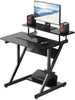 Computer Desk with Monitor Stand & Printer Shelf for Gaming Writing Home Office
