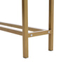 Modern Tempered Glass Console Table Hallway Living Room Side Table Golden Leg