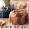 Unstuffed - Moroccan Leather Ottoman Pouffe Pouf Footstool Foot Rest Pouffe