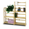 Furinno FNCL-33002 Pine Solid Wood 4-Tier Bookshelf, Natural