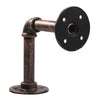 4Pcs Pipe Shelf Brackets Industrial Iron Rustic Wall Floating Shelves Supports