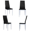 Set of 4 Dining Chairs Padded Seat High Back Armless Accent Dining Side Chairs