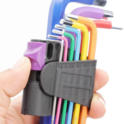 Ball End Hex Key Set Allen Colour Coded Long Torx Multi-coloured Allen Key Set