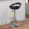 2* Black Bar Stools Curved Glossy ABS Seat Gas Lift Swivel Chrome Leg Pub Club