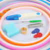 104 Beginner Cross Stitch Kit Colorful Thread Embroidery Tool Bundle w/ Hoop Set