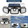 UK 74 LED Solar Power PIR Motion Sensor Lamp Outdoor Garden Security Wall Light