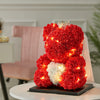 Wedding Foam Rose Flower Bear LED Light Up Floral Teddy with Box Valentine Gift