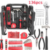 136PC DIY Hand Tool Set Household Daily Maintenance Home Hardware Tool Kit